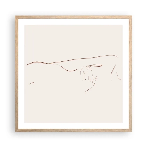 Poster in cornice rovere chiaro - La forma del desiderio - 60x60 cm