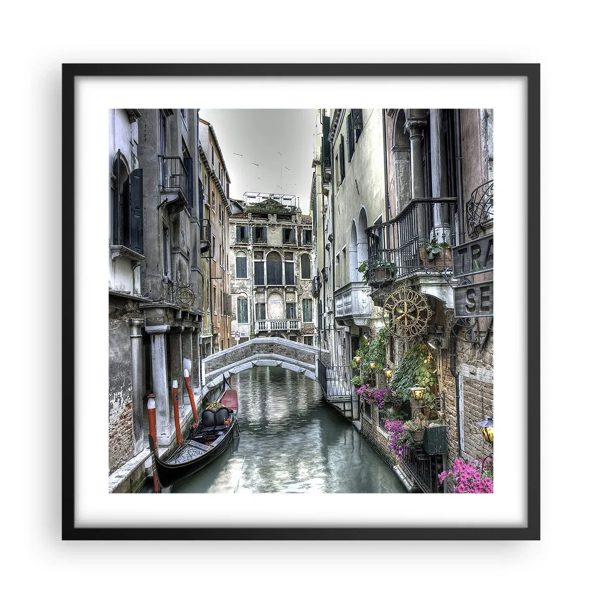 Poster in cornice nera - Da secoli in silenziosa riflessione - 50x50 cm