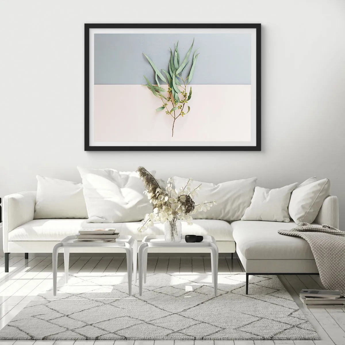 Poster in cornice nera - Delicatezza pastello - 91x61 cm