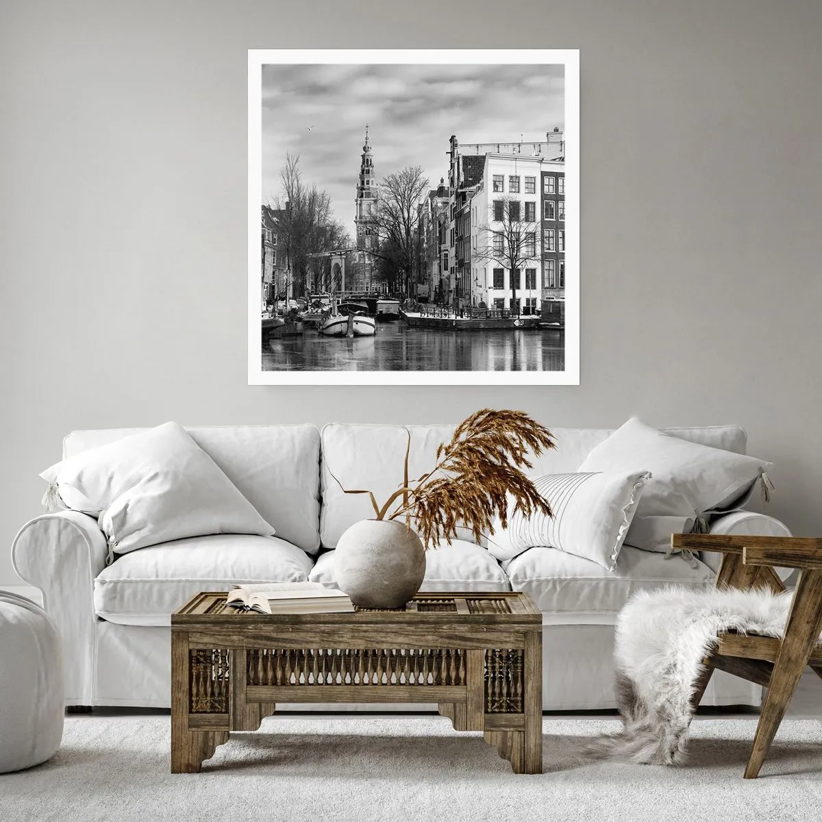Poster - Atmosfera di Amsterdam - 60x60 cm