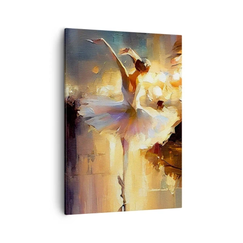 Quadro su tela - Stampe su Tela - Una ballerina che balla davanti a un palco illuminato - 50x70cm - Miracolo nella strada - Decorazione murale moderna per soggiorno e camera da letto ARTTOR