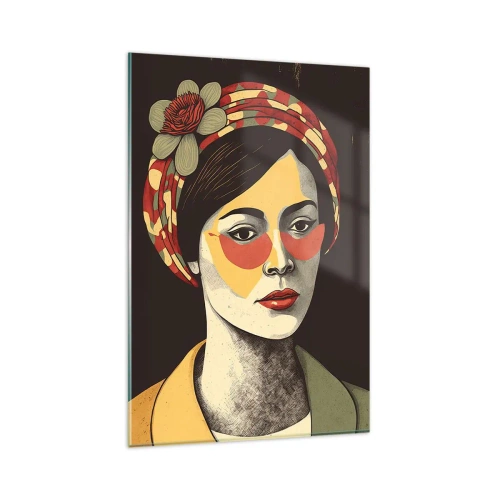 Quadro su vetro - Dama di corallo - 80x120 cm