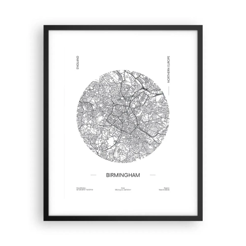 Poster in cornice nera - Anatomia di Birmingham - 40x50 cm