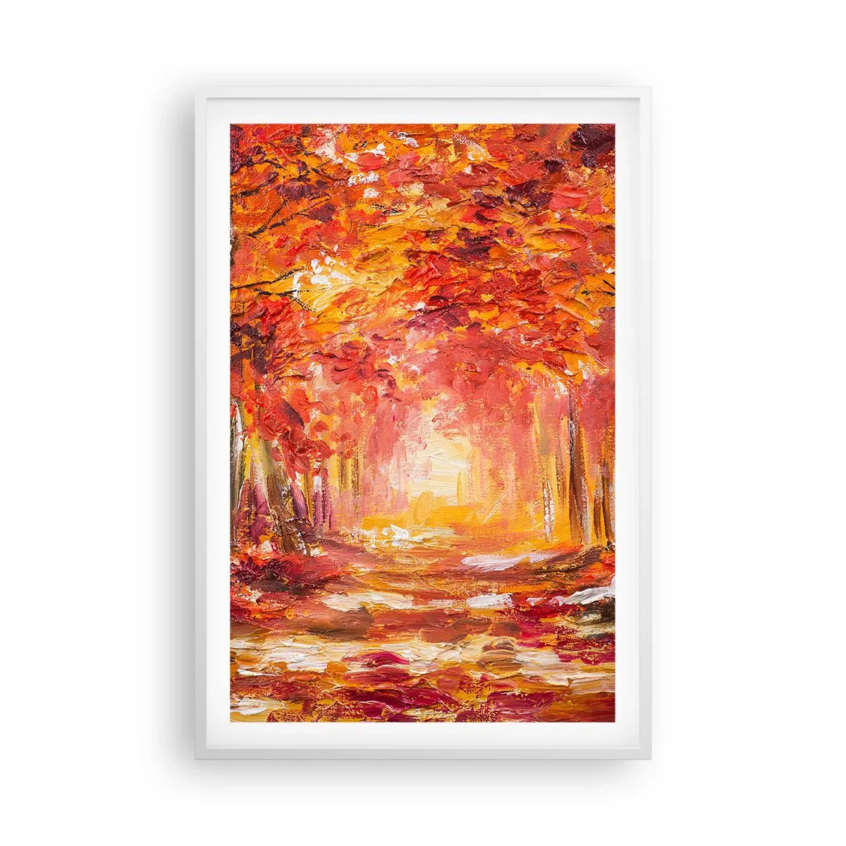 Poster in cornice bianca - Foresta di rame - 61x91 cm