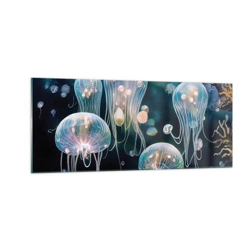 Quadro su vetro - Danza sottomarina - 100x40 cm