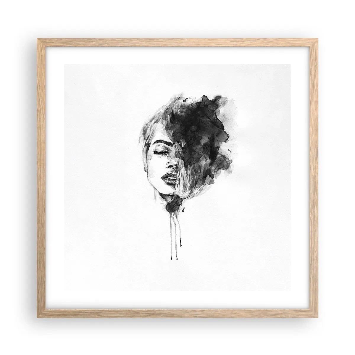 Poster in cornice rovere chiaro - Cosa sogna la ragazza - 50x50 cm