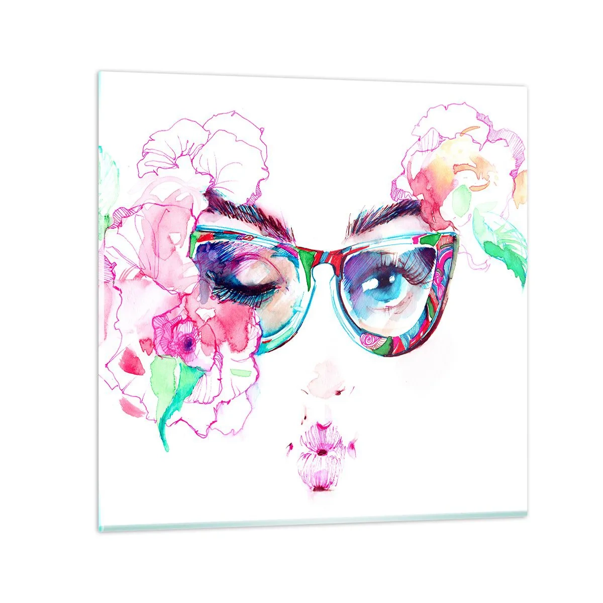 Quadro su vetro - Promessa allettante - 40x40 cm