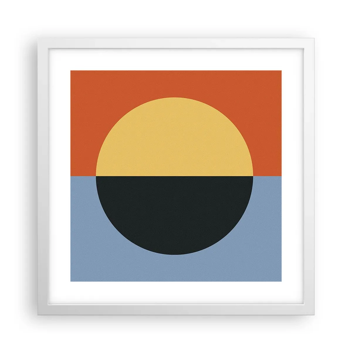Poster in cornice bianca - Composizione di caldo e freddo - 40x40 cm