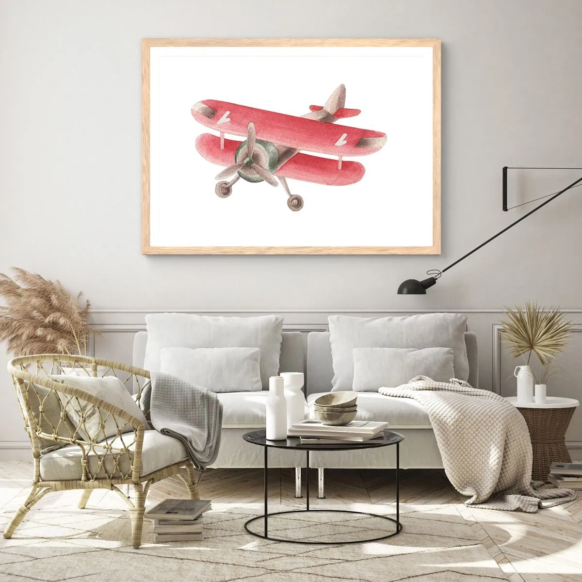 Poster in cornice rovere chiaro - Pronto a volare alto - 91x61 cm
