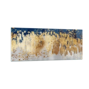 Quadro su vetro - Composizione moderna con bagliore - 100x40 cm