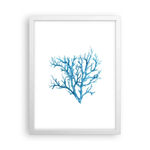 Poster in cornice bianca - Filigrana marina - 30x40 cm