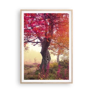 Poster in cornice rovere chiaro - L'esplosione della fioritura - 70x100 cm