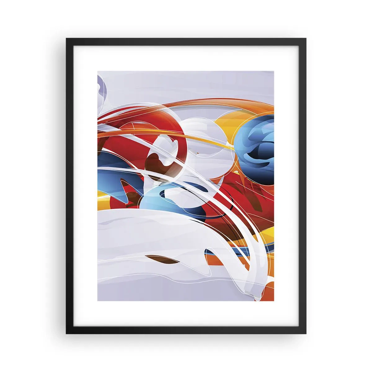 Poster in cornice nera - La danza degli elementi - 40x50 cm