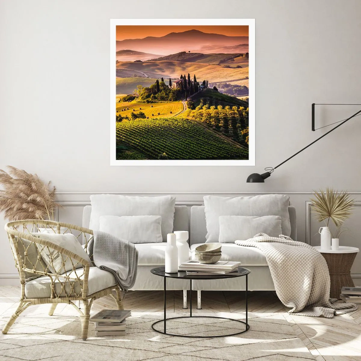 Poster - Arcadia: paesaggio toscano - 30x30 cm