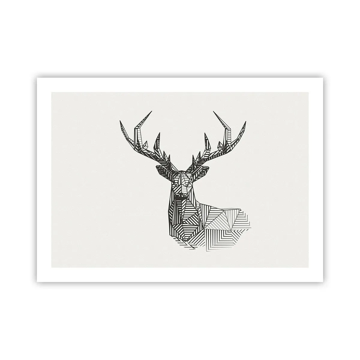 Poster - Cervo in stile cubista - 70x50 cm