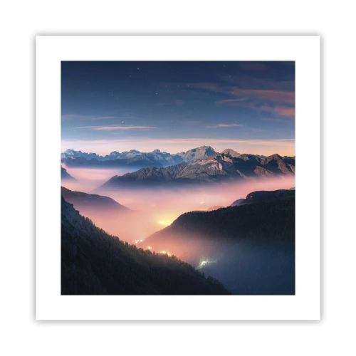 Poster - La luce nelle valli - 40x40 cm