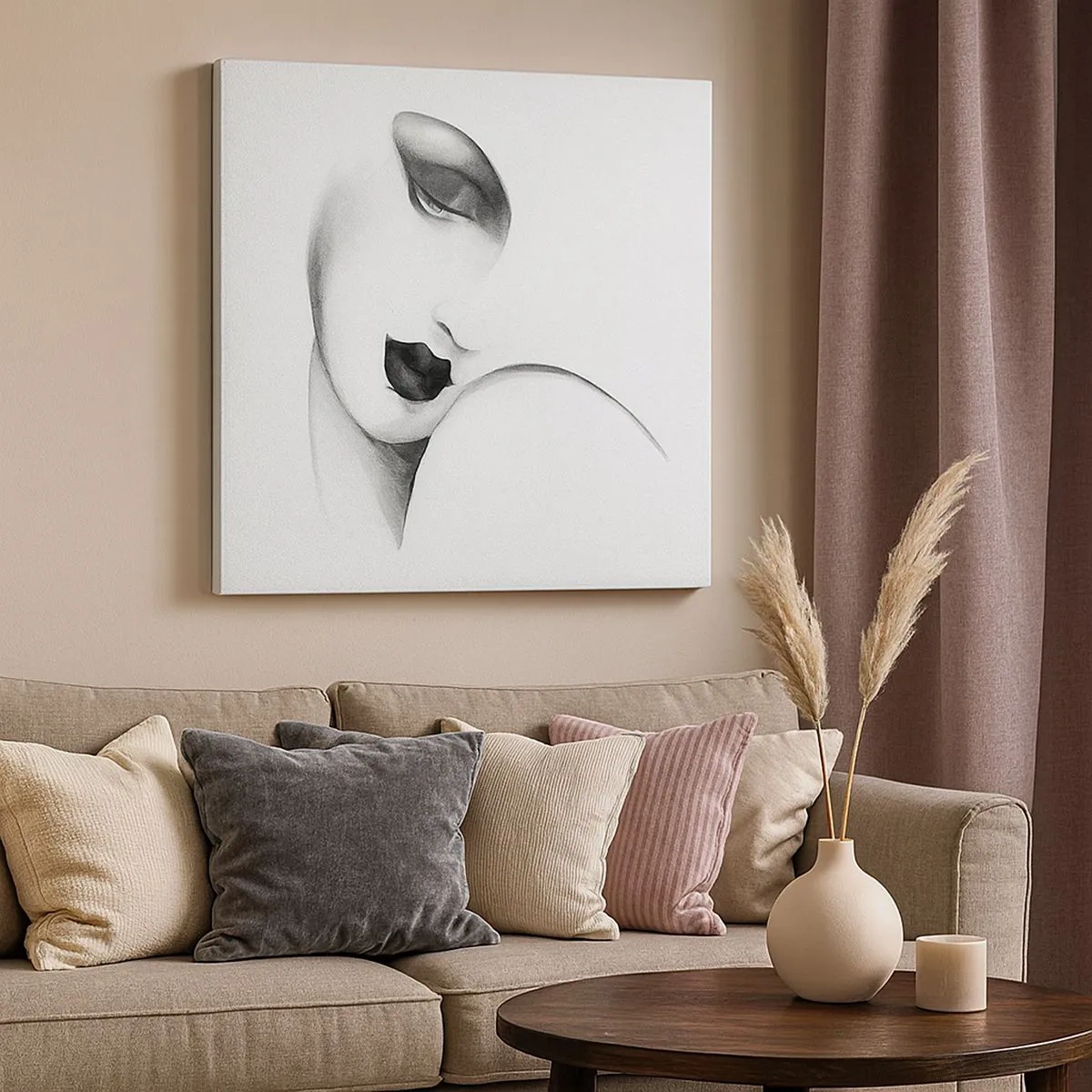 Quadro su tela - Stampe su Tela - Nello stile di Lempicka - 30x30 cm