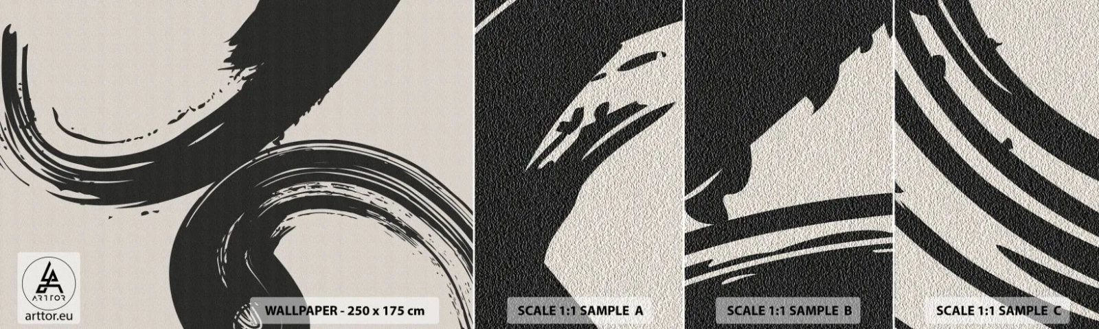 Campione Di Fotomurale Standard Eco - Energico e circolare - Pezzo, Spazzola, Minimalismo - 100x30 cm