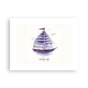 Poster - Gonfie vele e mare calmo - 40x30 cm