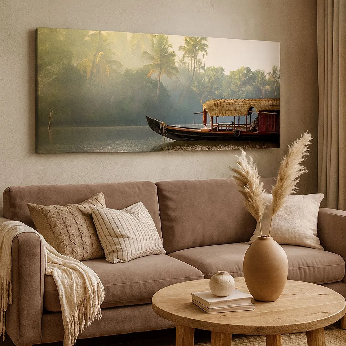 Quadro su tela - Stampe su Tela - Casa sul fiume - 100x40 cm