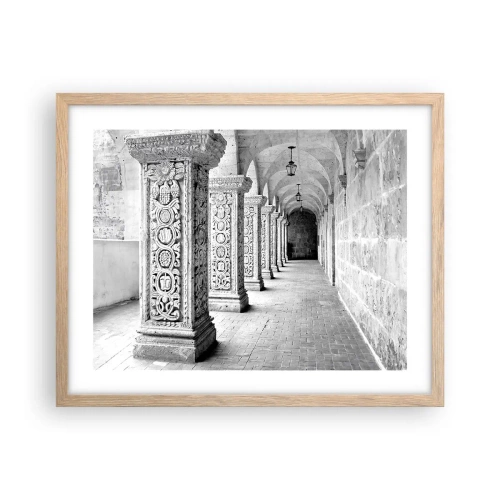 Poster in cornice rovere chiaro - Dove porterà? - 50x40 cm