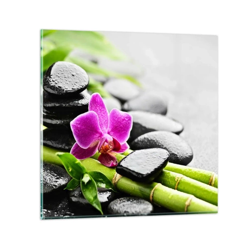 Quadro su vetro - Un tranquillo equilibrio - 30x30 cm