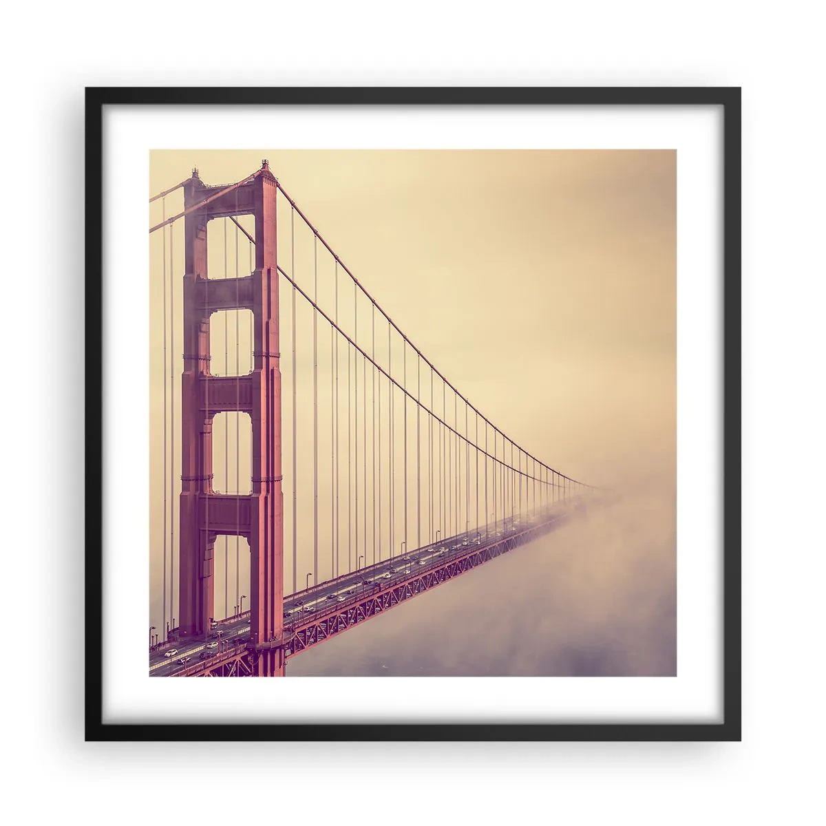 Poster in cornice nera - Tra il cielo e la terra - 50x50 cm