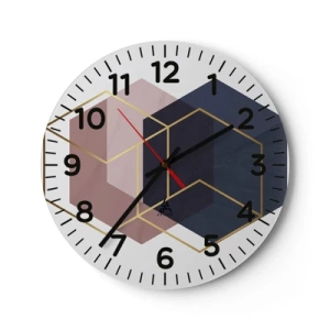 Orologio da parete - Orologio in Vetro - La forza della semplicità - 30x30 cm