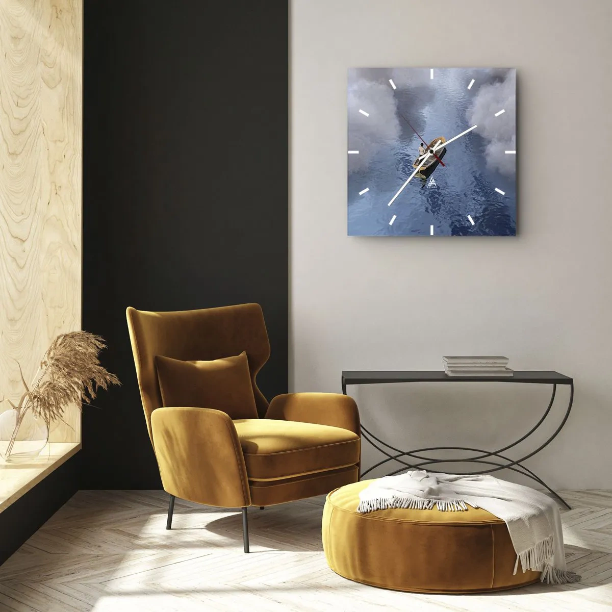 Orologio da parete - Orologio in Vetro - Vita - viaggio - incertezza - 40x40 cm
