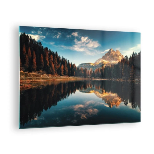 Quadro su vetro - Doppio paesaggio - 70x50cm - Paesaggio doppio - Decorazione murale moderna per soggiorno e camera da letto ARTTOR