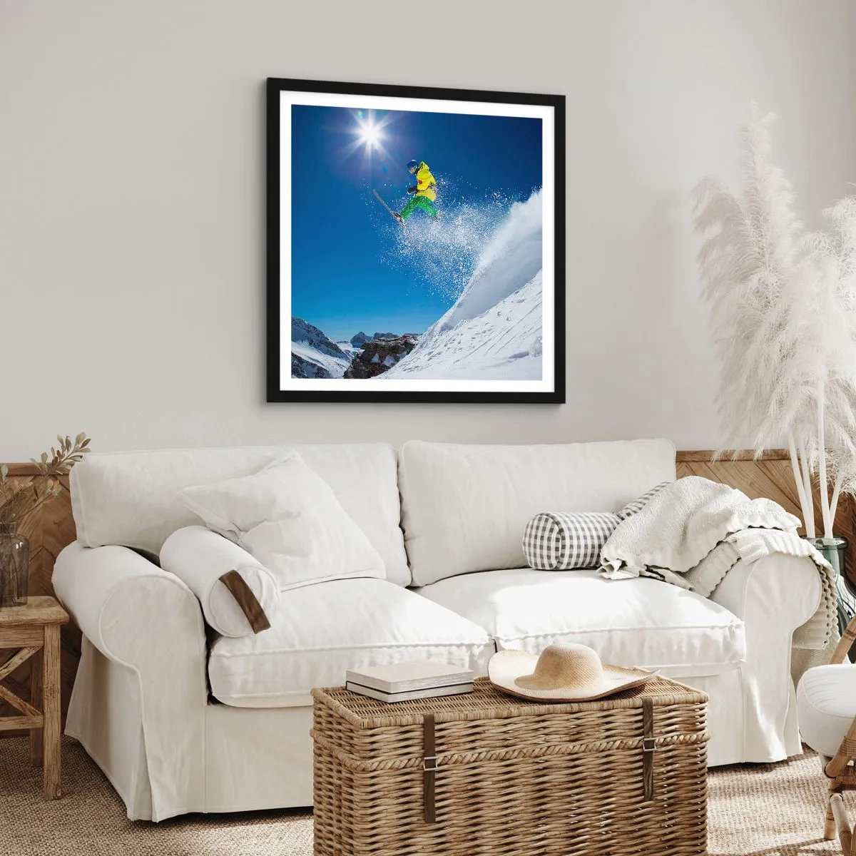 Poster in cornice nera - Ballando con i monti - 40x40 cm
