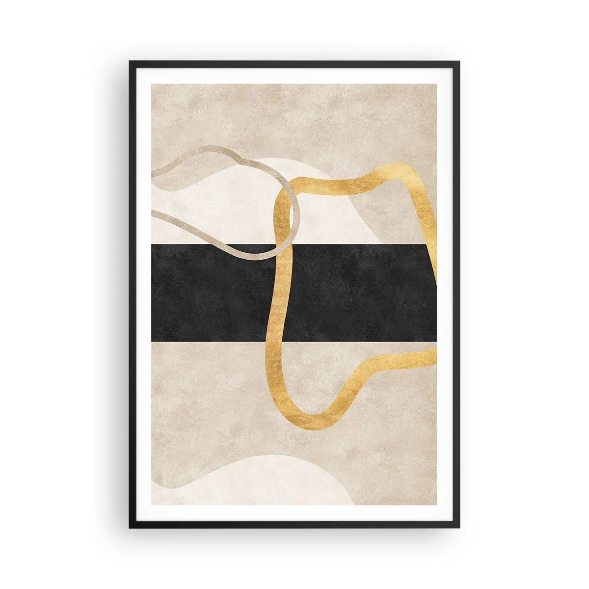 Poster in cornice nera - Forme intrecciate - 70x100 cm