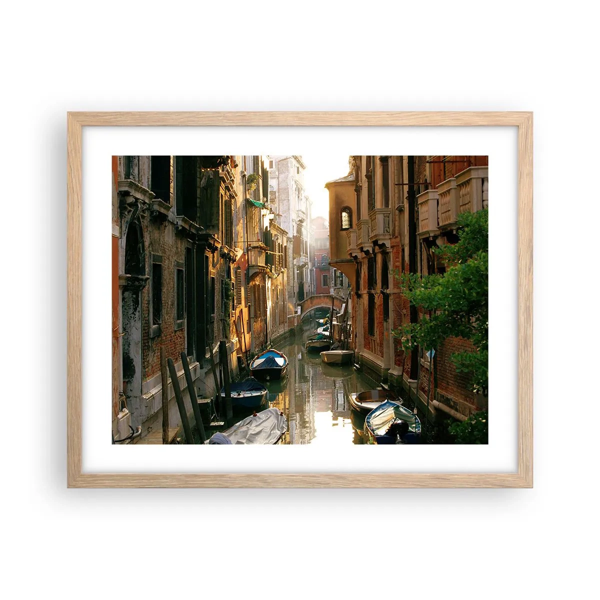 Poster in cornice rovere chiaro - Un angolo di Venezia - 50x40 cm