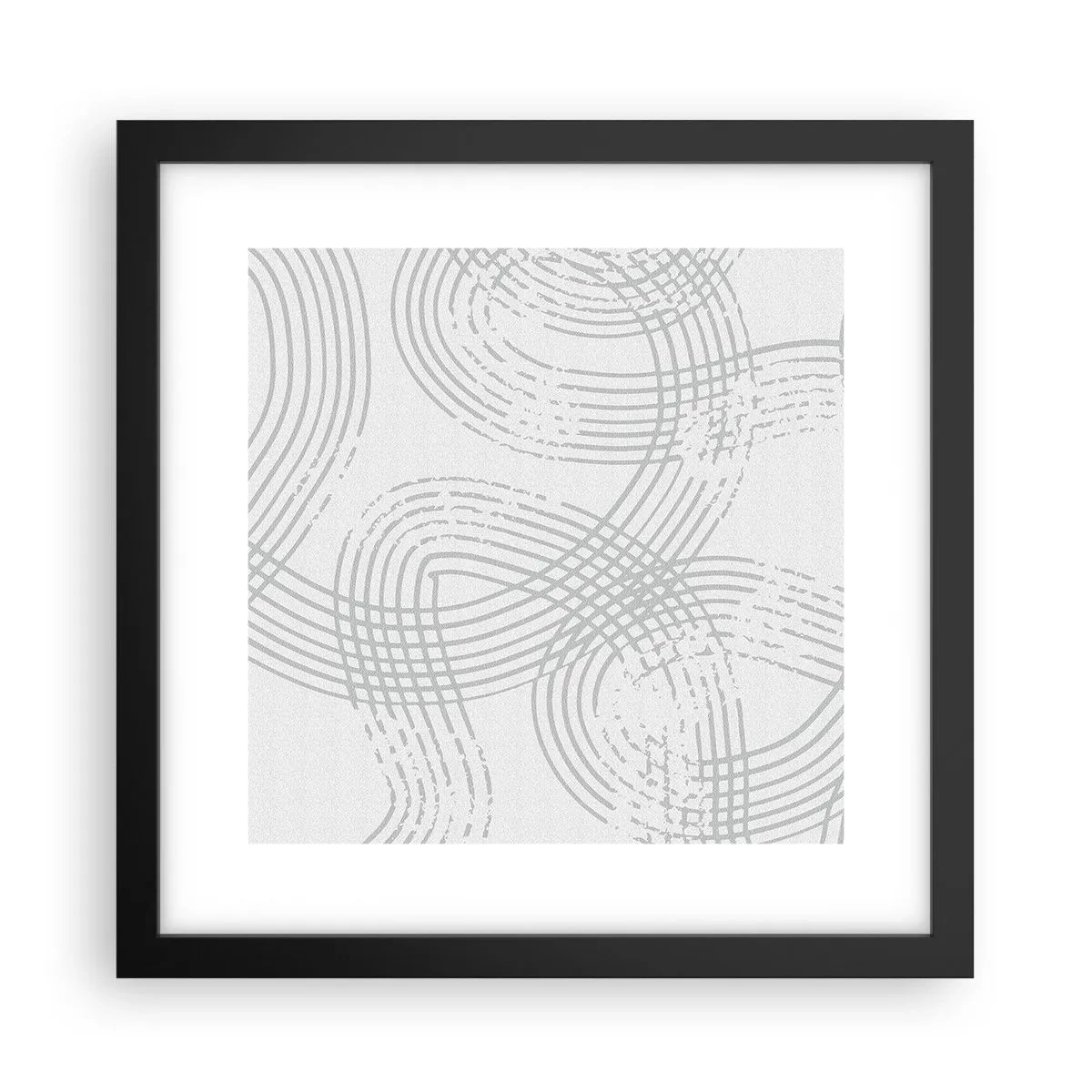 Poster in cornice nera - Non vi è una via diritta - 30x30 cm