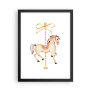 Poster in cornice nera - Trotto aggraziato - 30x40 cm