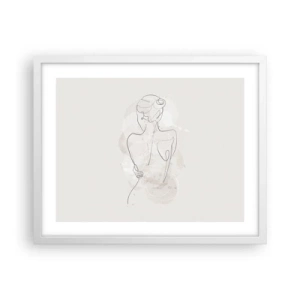 Poster in cornice bianca - Come uno strumento delicato - 50x40 cm