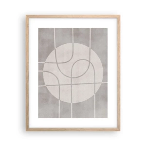 Poster in cornice rovere chiaro - Tondo e dritto - 40x50 cm