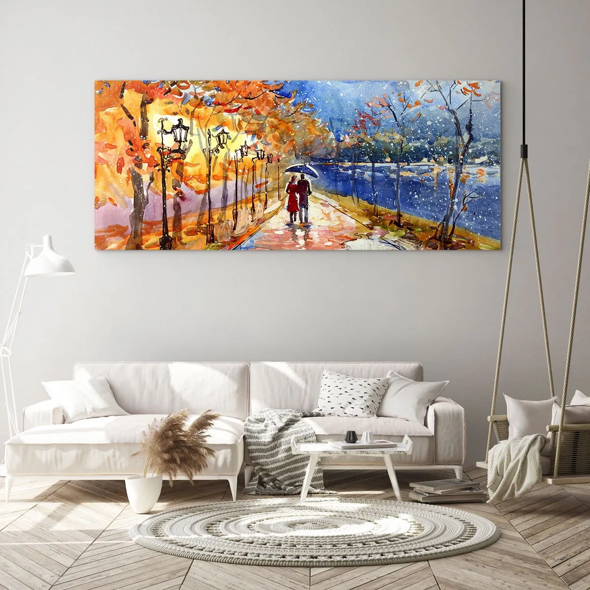 Quadro su vetro - Insieme fino ai confini del tempo - 100x40 cm