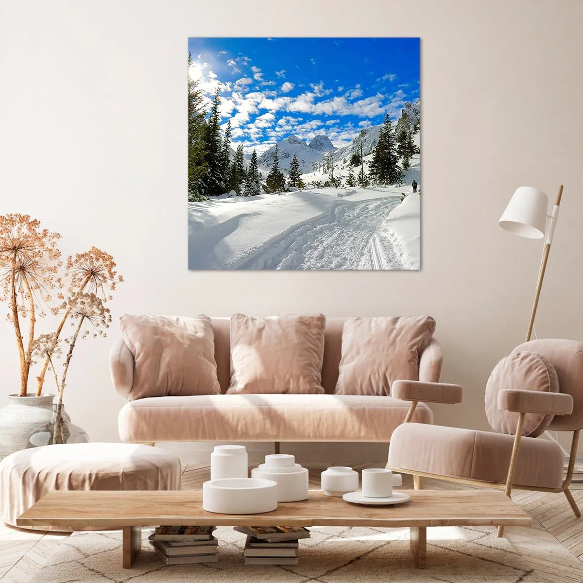 Quadro su tela - Stampe su Tela - Nella neve e nel sole - 50x50 cm