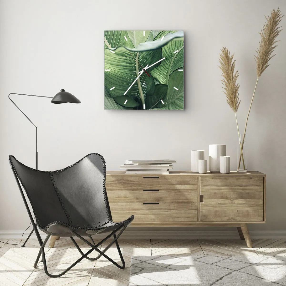 Orologio da parete - Orologio in Vetro - Una vita intensamente verde - 40x40 cm