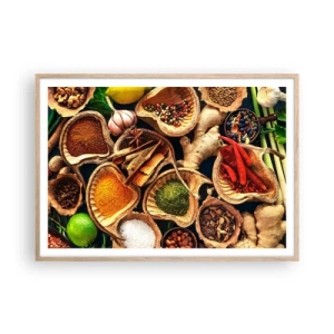 Poster in cornice rovere chiaro - Prendi quello che vuoi - 100x70 cm