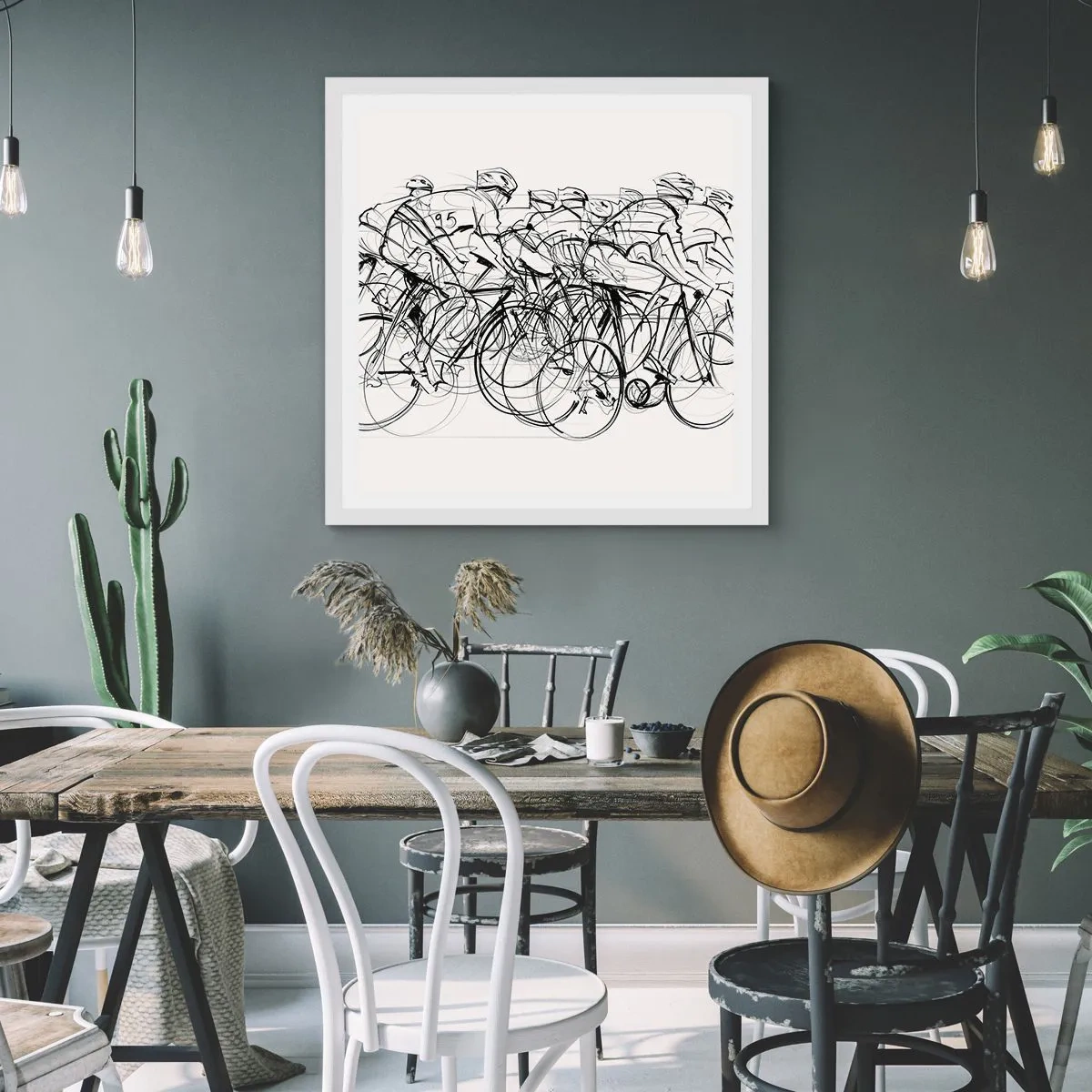 Poster in cornice bianca - Insieme - 30x30 cm