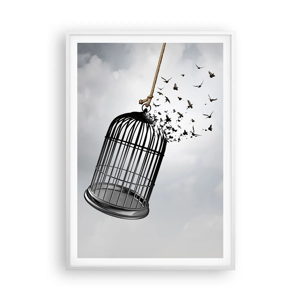 Poster in cornice bianca - Fede... Speranza... Libertà! - 70x100 cm