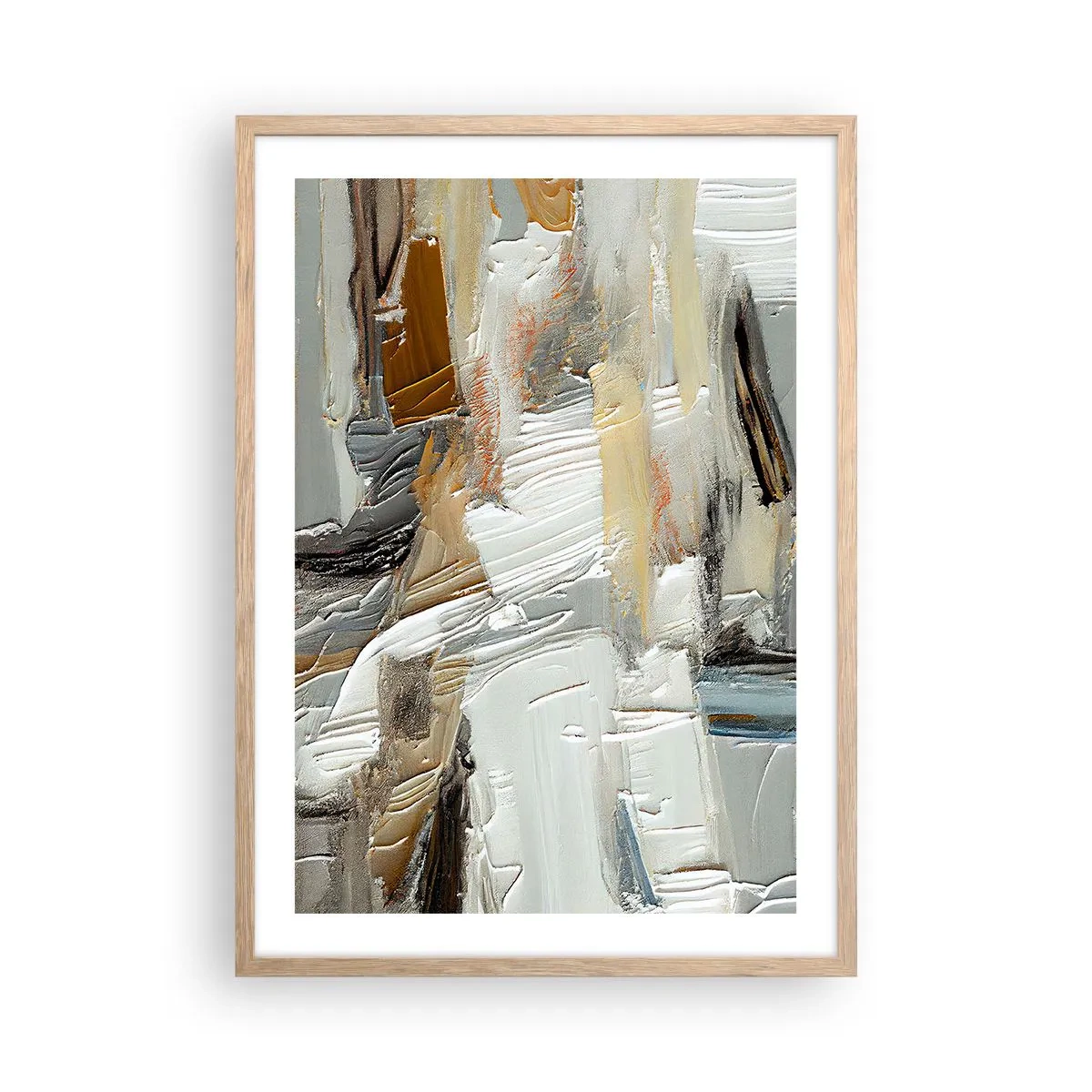 Poster in cornice rovere chiaro - Strati colorati - 50x70 cm