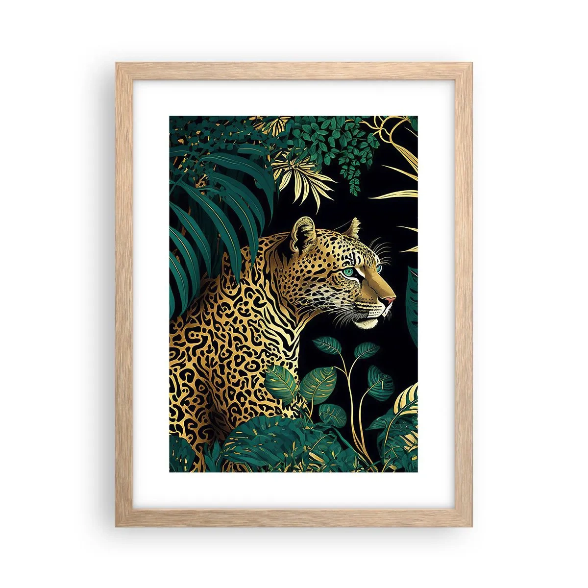 Poster in cornice rovere chiaro - Il signore della giungla - 30x40 cm