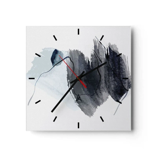 Orologio da parete - Orologio in Vetro - Intensità e movimento - 40x40 cm