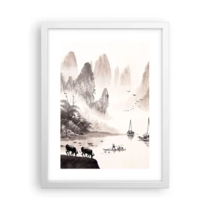 Poster in cornice bianca - L'esotica quotidianità dell'Oriente - 30x40 cm