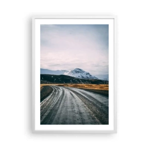 Poster in cornice bianca - Nel clima dell'Islanda - 50x70 cm