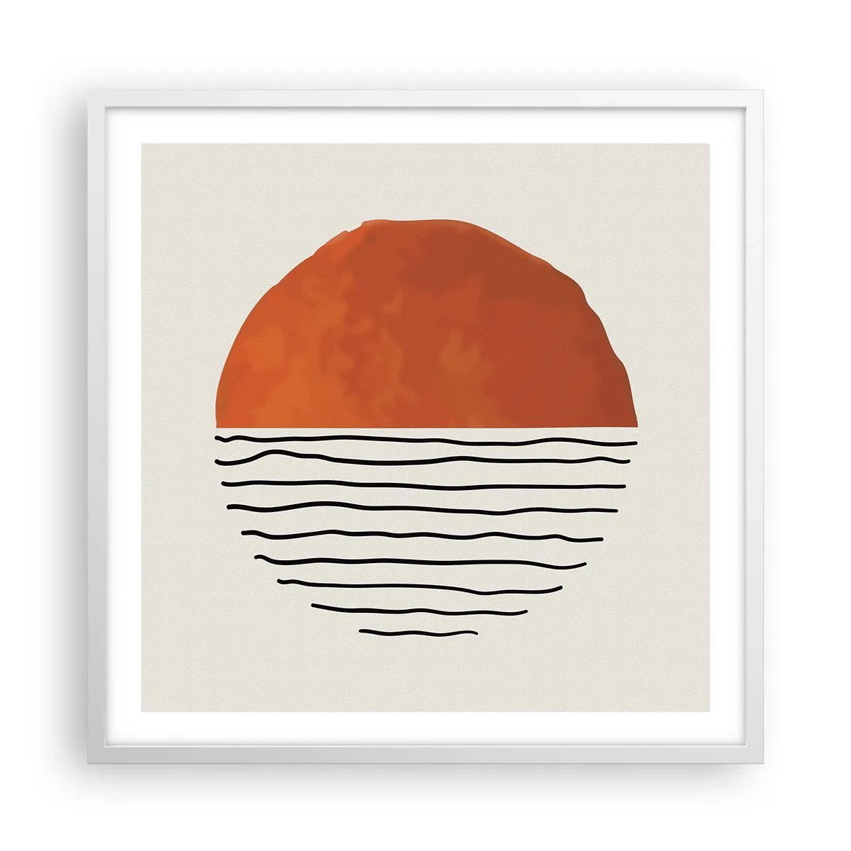 Poster in cornice bianca - Atmosfera giapponese - 60x60 cm