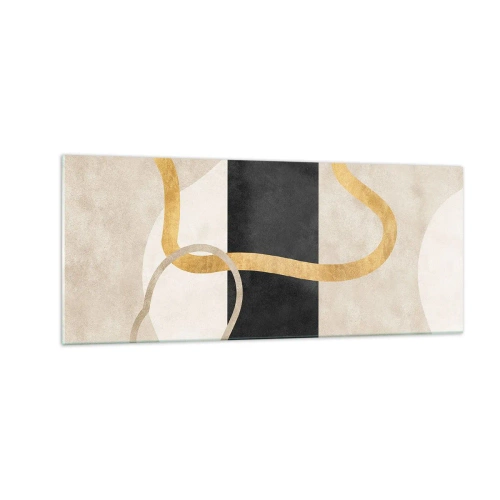 Quadro su vetro - Forme intrecciate - 100x40 cm